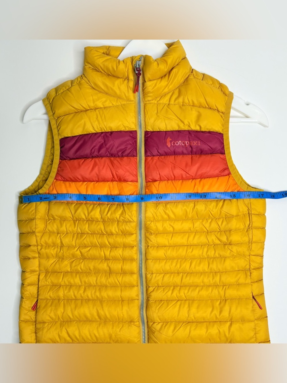 Cotopaxi Fuego Down Vest Size XS Amber Colorblock Puffer Gorpcore Outdoor - Picture 12 of 13